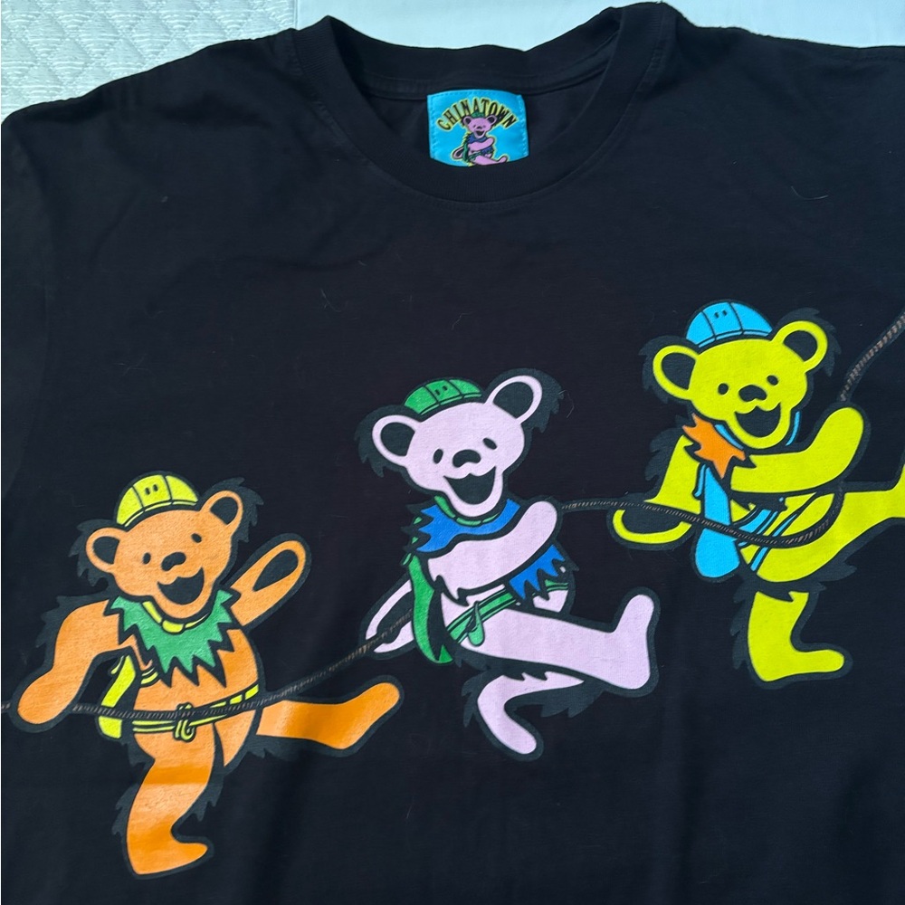 Chinatown Market x Grateful Dead. Black Tee with the Dancing Bears